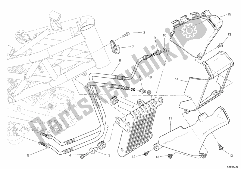 Toutes les pièces pour le Refroidisseur D'huile du Ducati Monster 1100 EVO ABS 2012